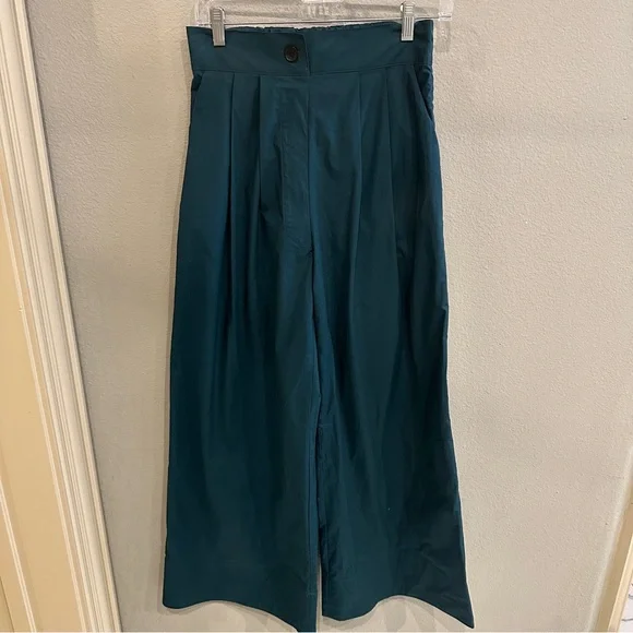 Rachel Comey Coxsone Pant Dark Juniper Green Organic Cotton Wide Leg Size 4 - Picture 3 of 12
